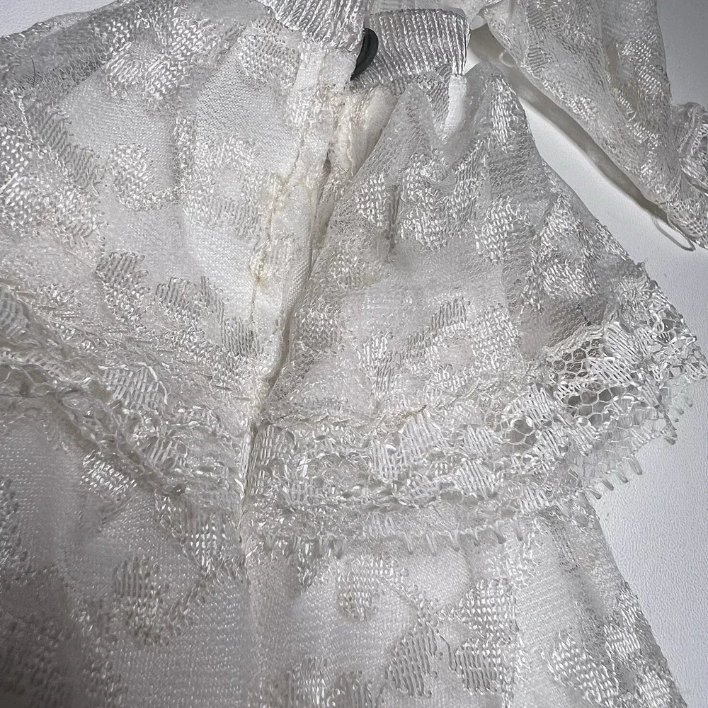 Vintage‎ Barbie Doll Style White Lace Wedding Dress 1960s or 1970s